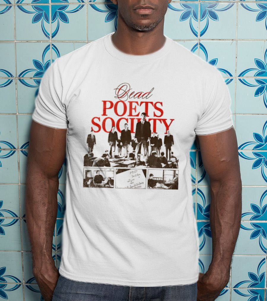 Dead Poets Society 1989 Film Iconic Group Silhouette T-Shirt