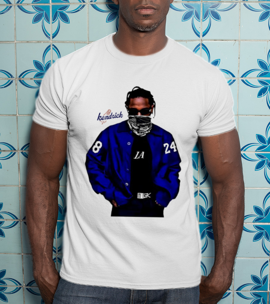 Dodgers LA Kendrick Lamar Blue Jacket Image T-Shirt