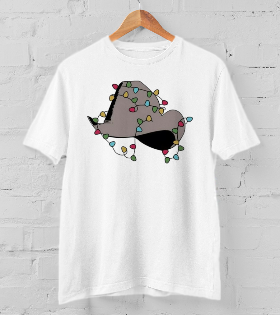 Dwight Yoakam Christmas Light Cowboy Hat Holiday String Lights T-Shirt
