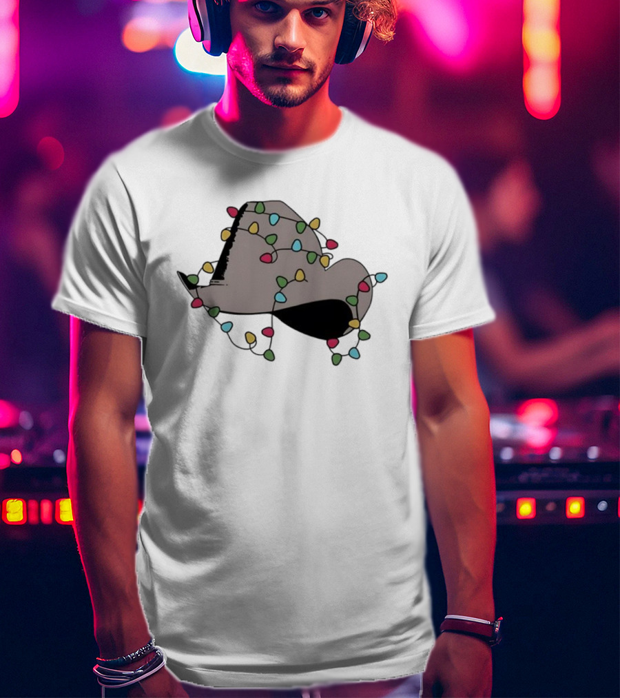 Dwight Yoakam Christmas Light Cowboy Hat Holiday String Lights T-Shirt