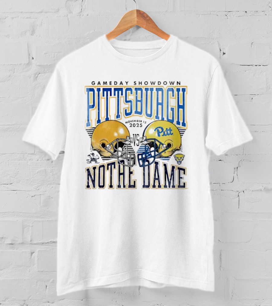 Gameday Showdown Pitt Panthers Football Vs Notre Dame Fighting Irish November 15th 2025 T-Shirt