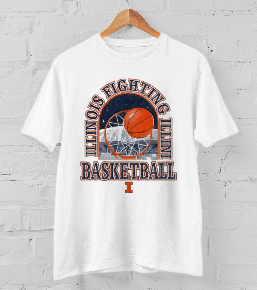 Fighting Illini Basketball Illinois State Farm Center Arch T-Shirt