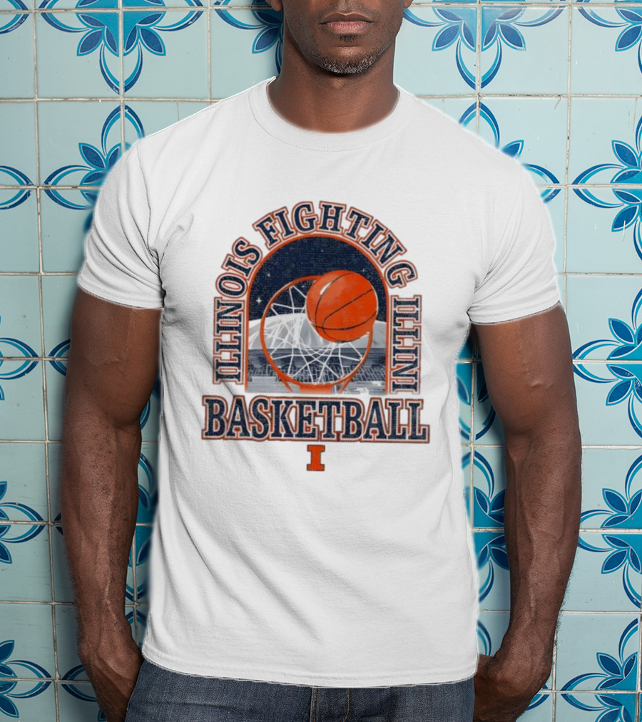 Fighting Illini Basketball Illinois State Farm Center Arch T-Shirt