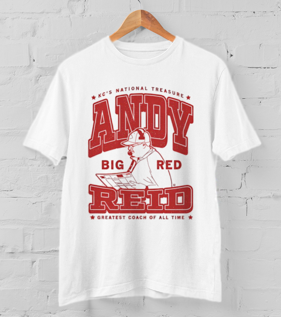 KC's National Treasure Andy Big Red Reid Greatest Coach Of All Time T-Shirt