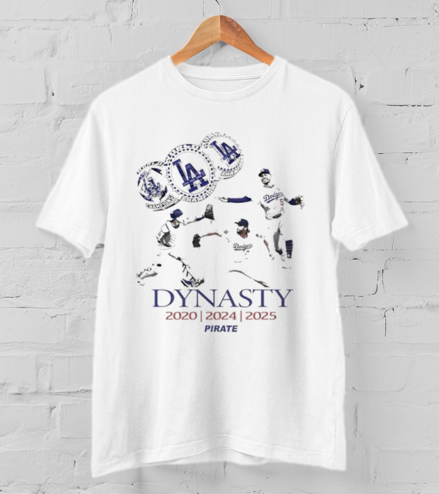 Los Angeles Dodgers Dynasty 2020 2024 2025 Blue Ring T-Shirt
