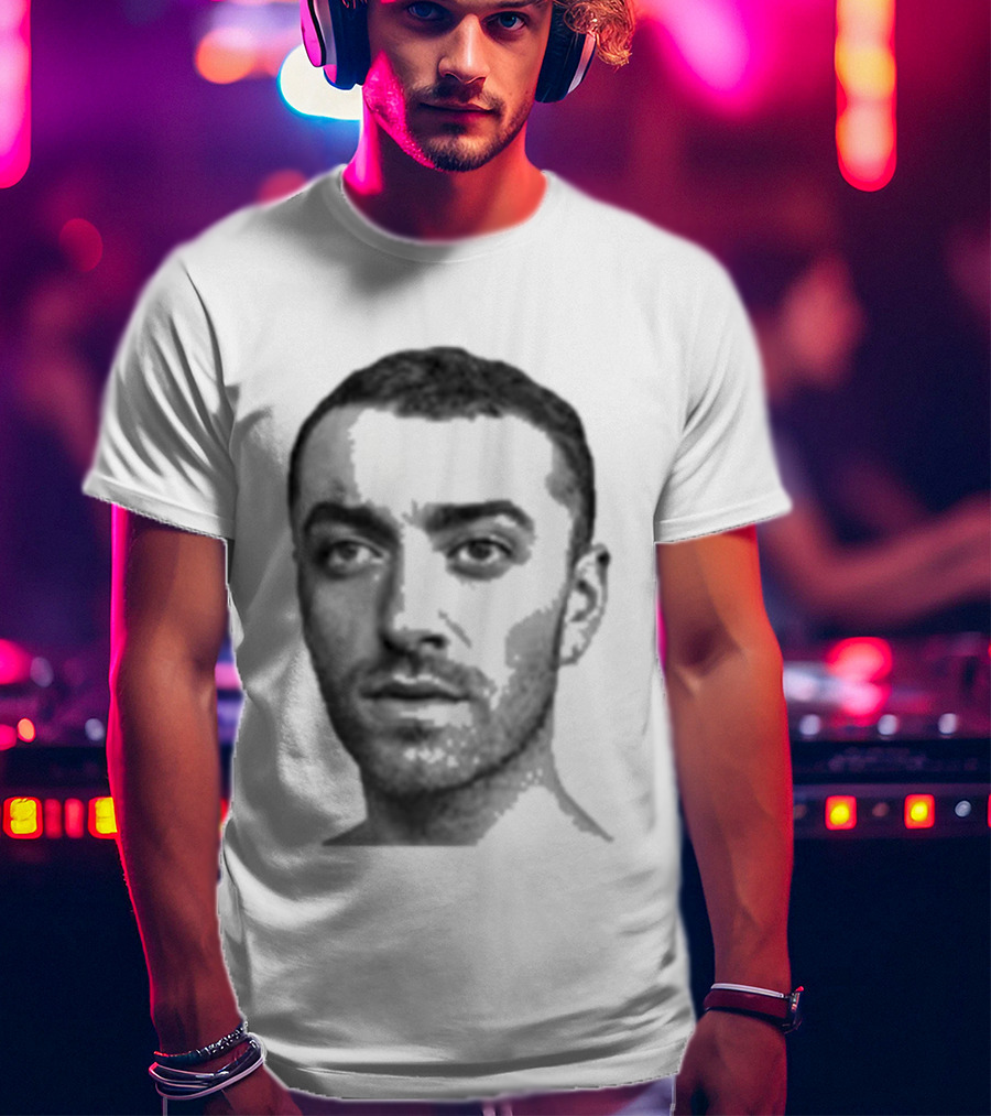 Sam Smith The Thrill Of It All Monochrome Portrait T-Shirt