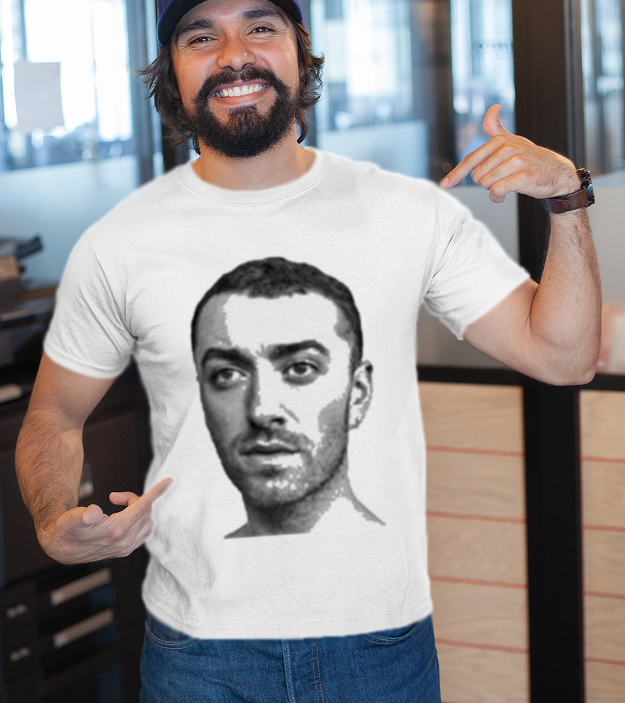 Sam Smith The Thrill Of It All Monochrome Portrait T-Shirt