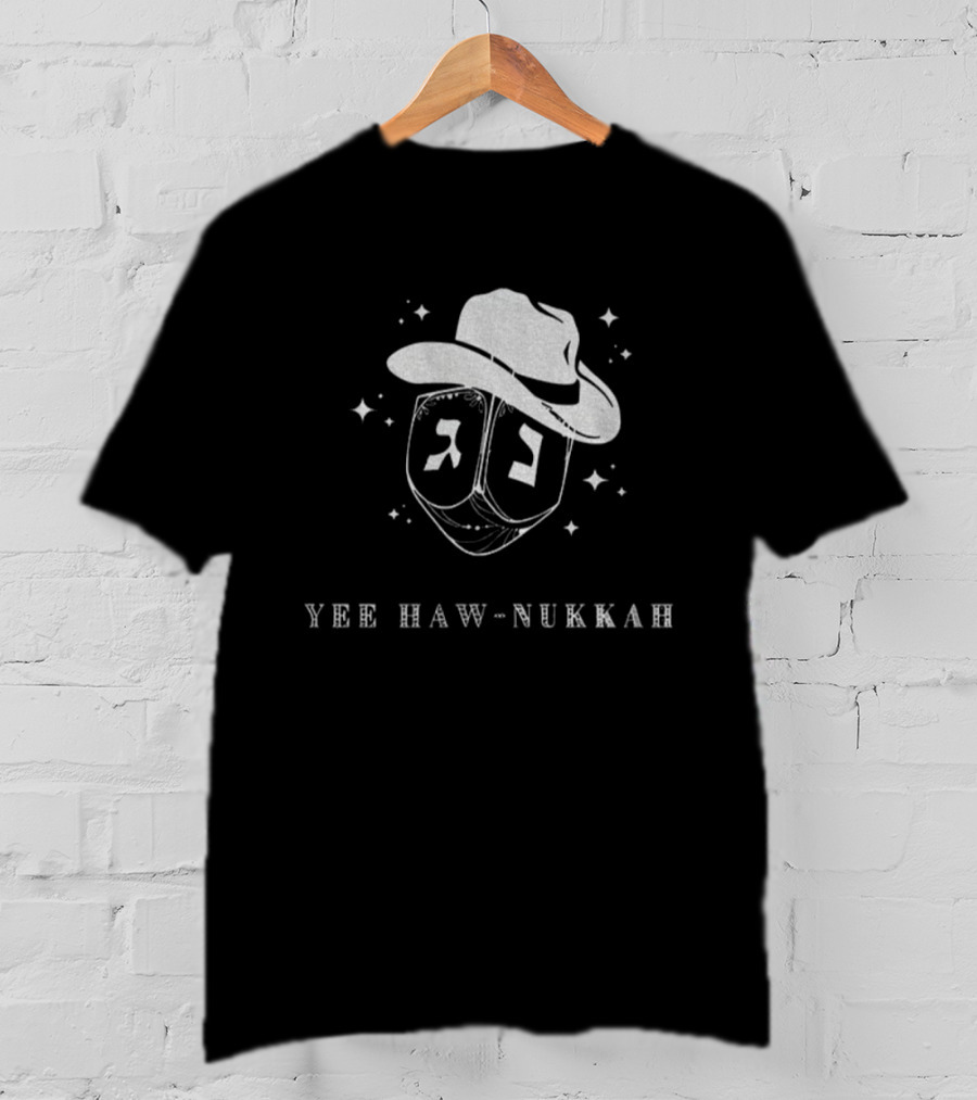 Yee Haw-Nukkah Cowboy Dreidel Festival Of Lights Hanukkah Holiday T-Shirt