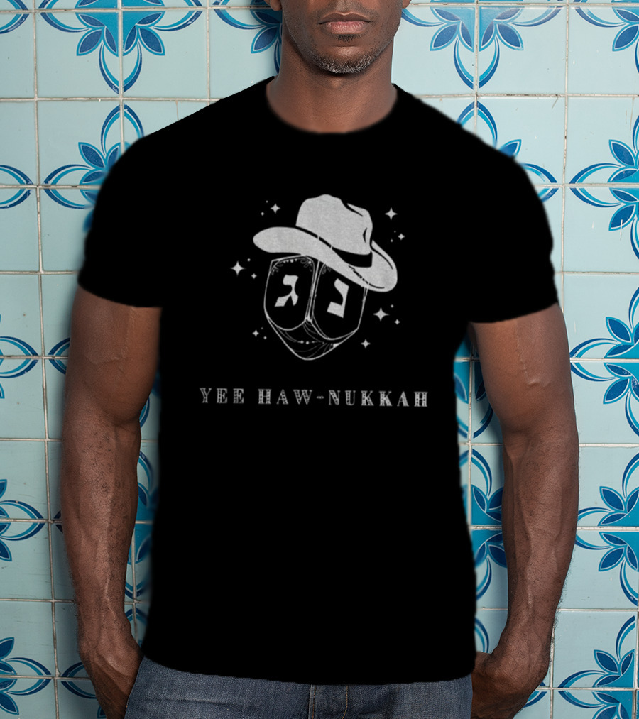 Yee Haw-Nukkah Cowboy Dreidel Festival Of Lights Hanukkah Holiday T-Shirt