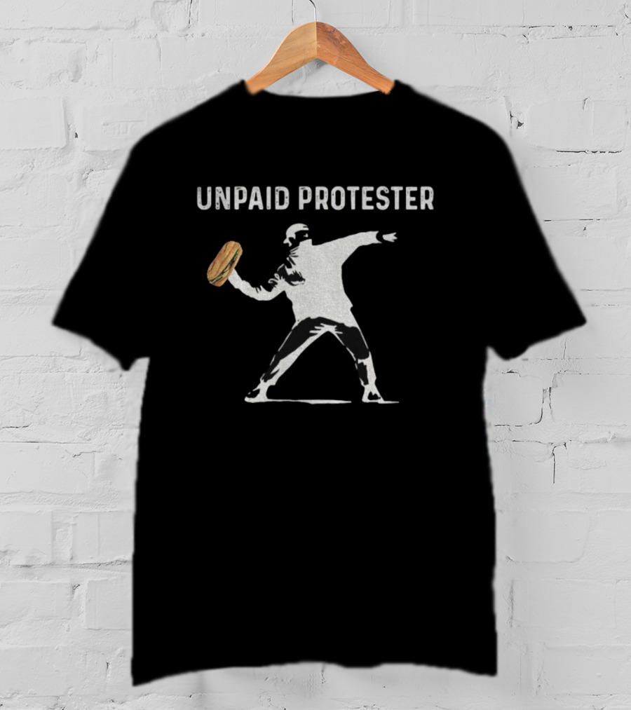 Unpaid Protester DC Sandwich Thrower Banksy Style T-Shirt