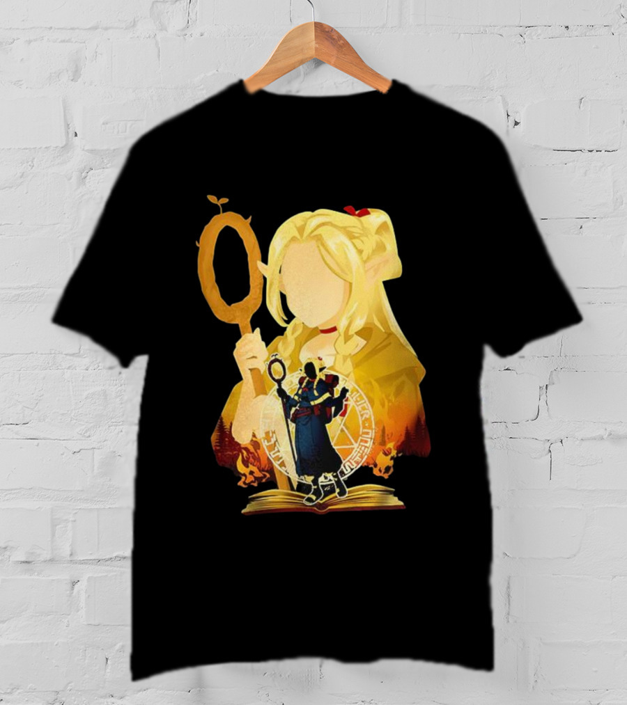 Marcille Donato Delicious In Dungeon Anime Arcane Revival Character With Magic Staff T-Shirt