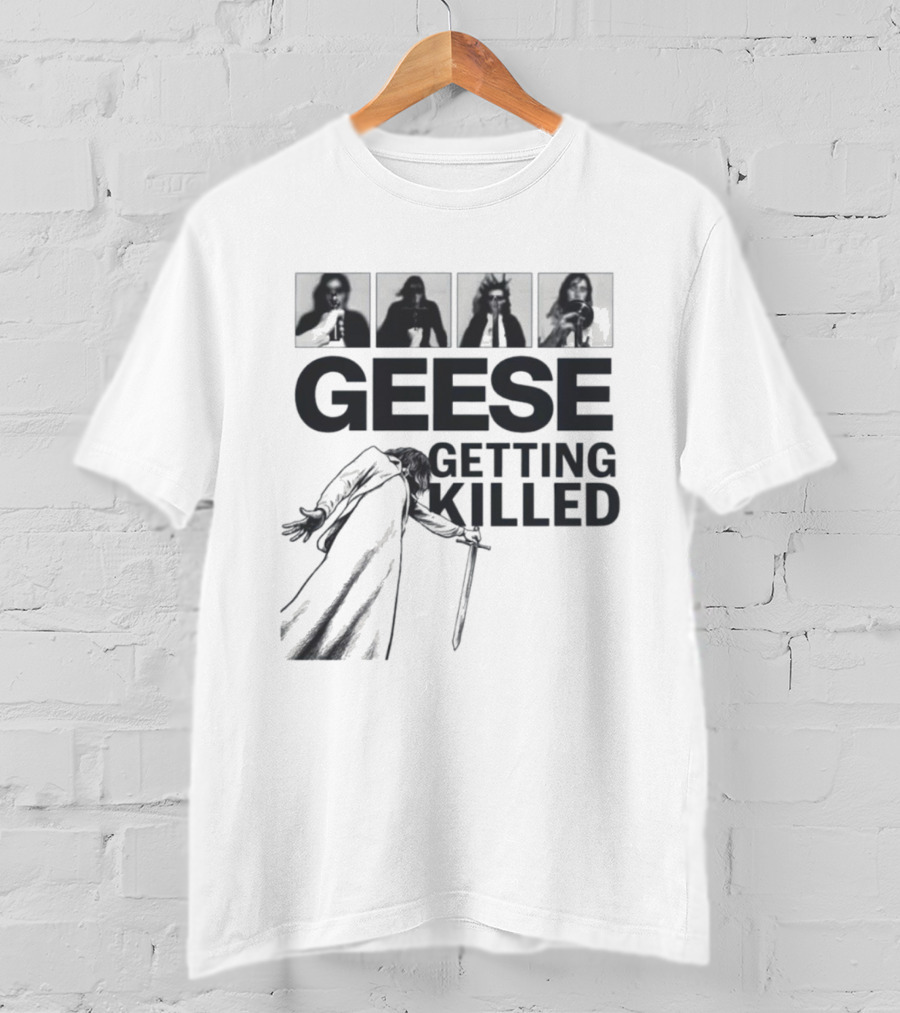 Geese Getting Killed Band Album Cover Style T-Shirt