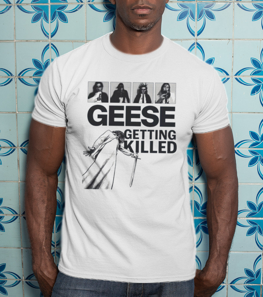 Geese Getting Killed Band Album Cover Style T-Shirt