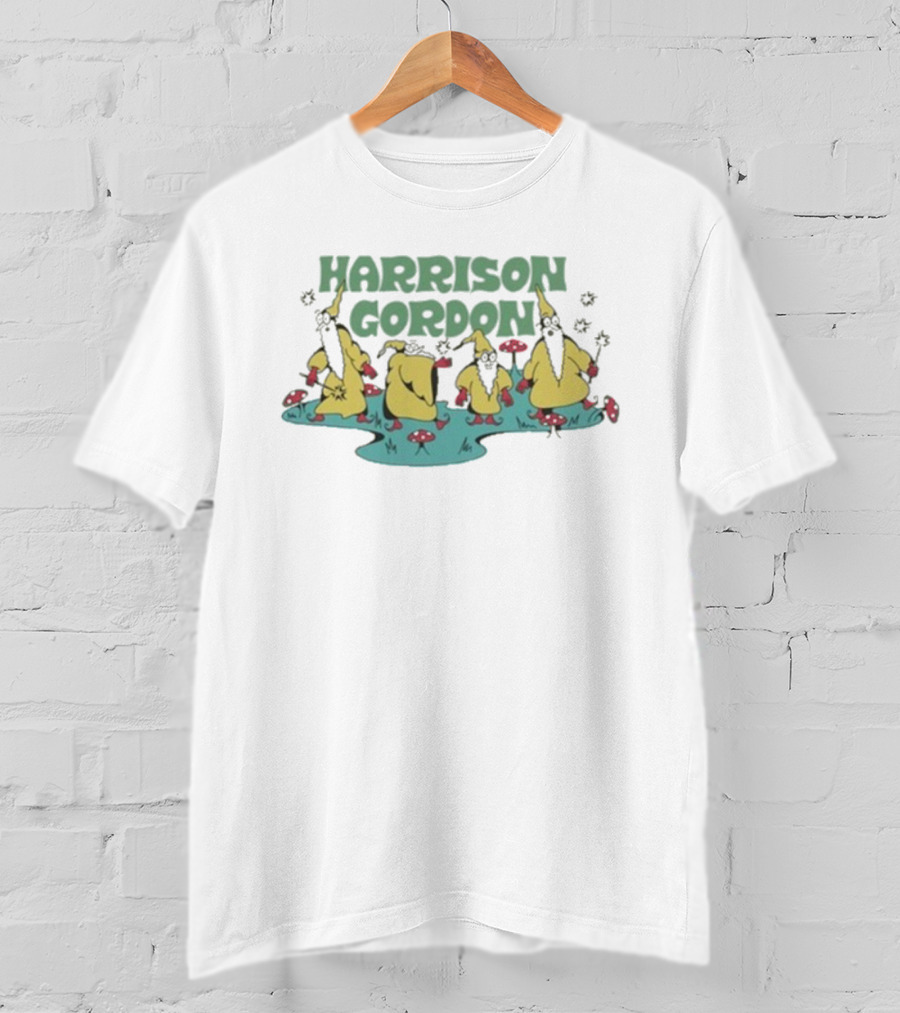 Harrison Gordon Wizard Figures With Star Wands And Mushrooms T-Shirt