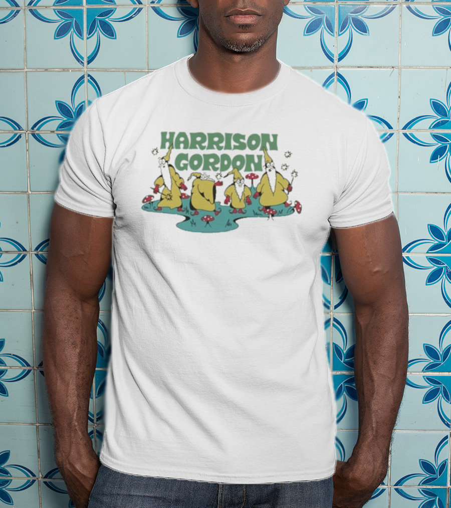 Harrison Gordon Wizard Figures With Star Wands And Mushrooms T-Shirt