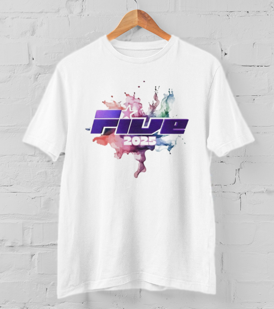Five 2025 Reunion Boyband Music Colors T-Shirt