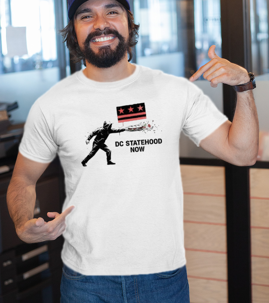 DC Statehood Now Red Stars And Stripes Protest T-Shirt