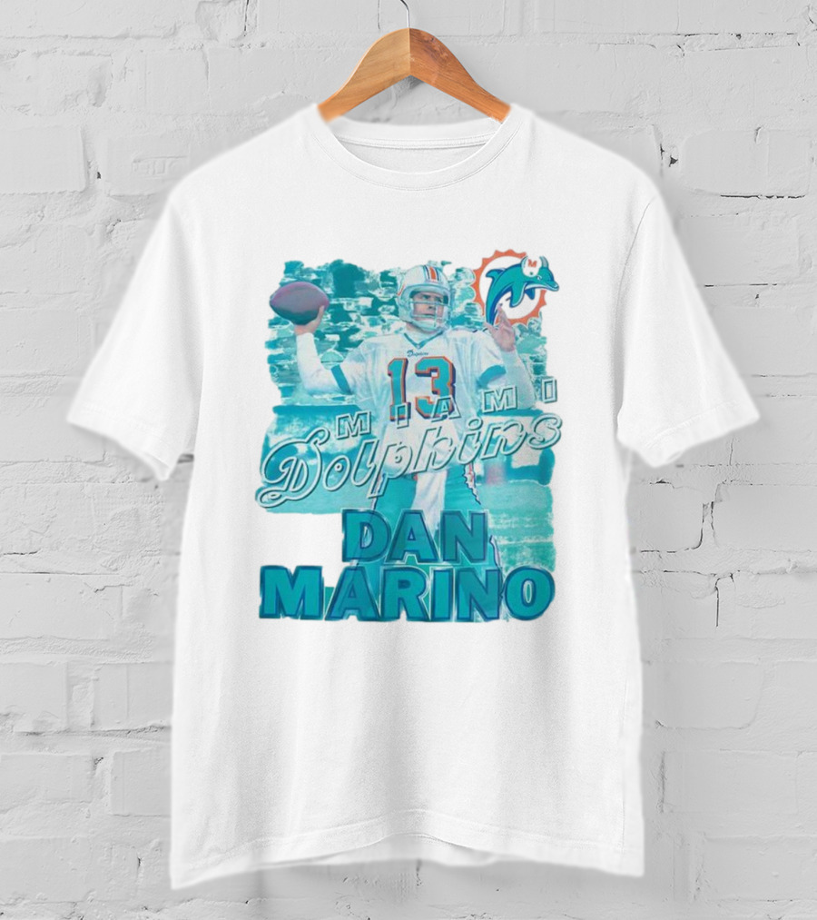 Dan Marino Miami Dolphins Football Number 13 MVP Retro T-Shirt