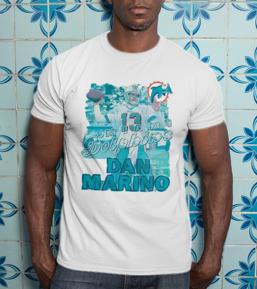 Dan Marino Miami Dolphins Football Number 13 MVP Retro T-Shirt