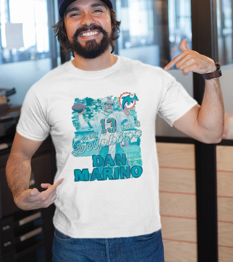 Dan Marino Miami Dolphins Football Number 13 MVP Retro T-Shirt
