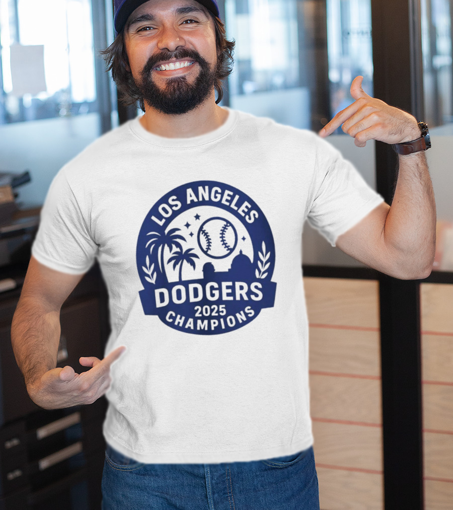 Los Angeles Dodgers 2025 Champions MLB Baseball Palme Stars Vintage Style T-Shirt