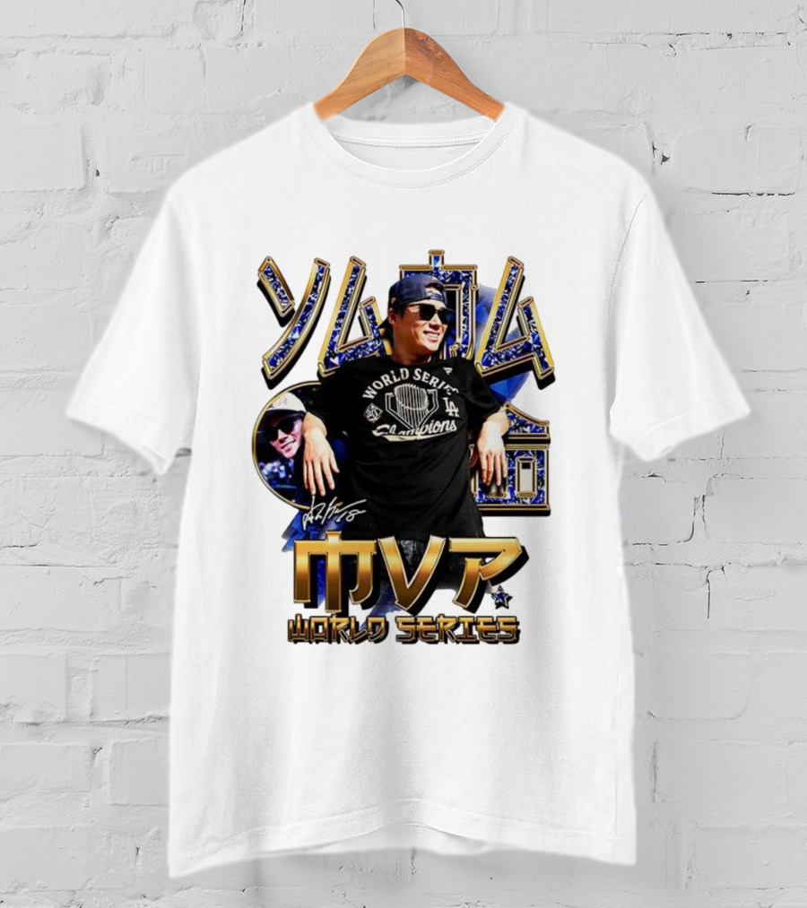 Yamamoto LA Dodgers World Series MVP 2025 Champions Signature T-Shirt