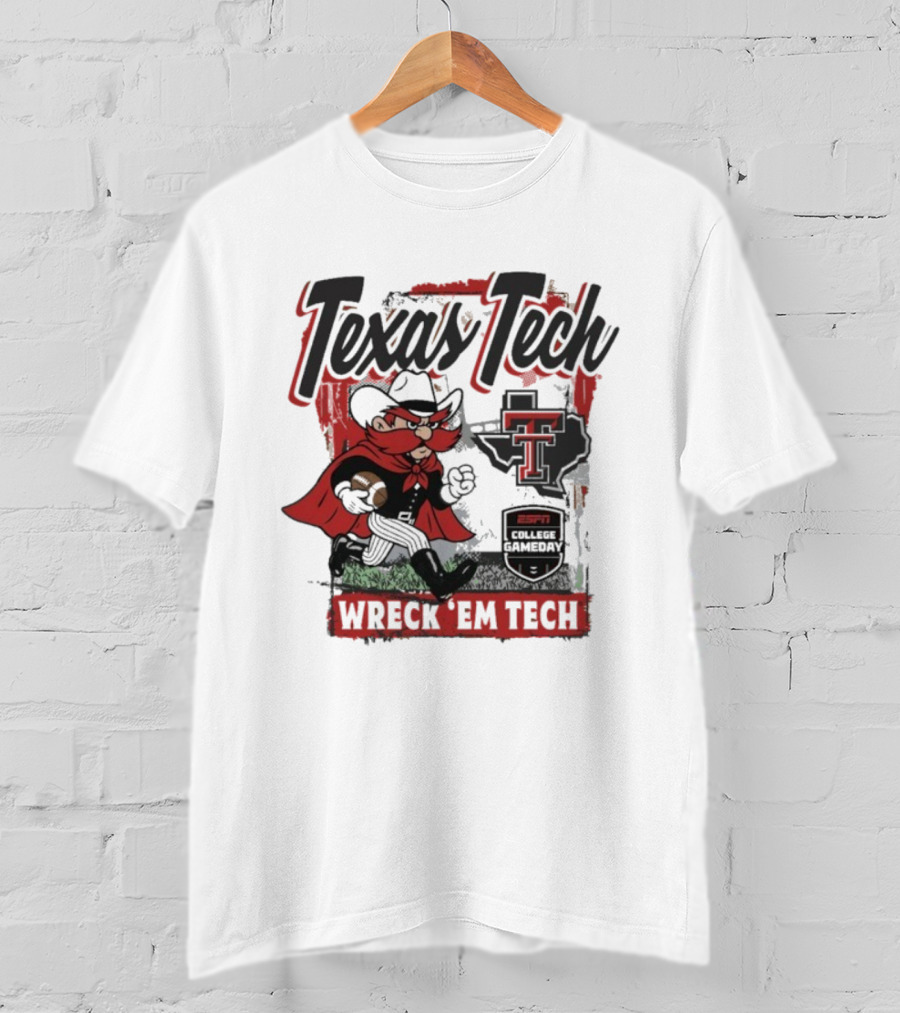Texas Tech Red Raiders Wreck ‘Em Tech Gameday Mascot ESPN College T-Shirt