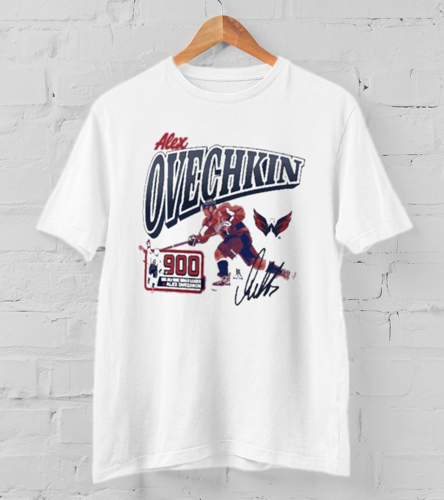 Alexander Ovechkin 900 Goals Legacy Signature Washington Capitals T-Shirt