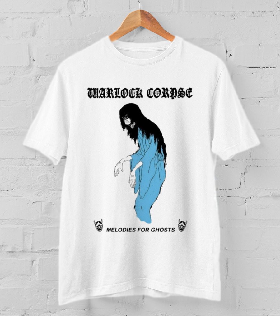 Warlock Corpse Melodies For Ghosts Eerie Blue Spirit Apparition T-Shirt
