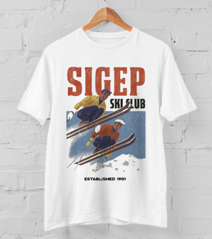 SIGEP Ski Club Est 1901 Sigma Phi Epsilon Retro Style T-Shirt
