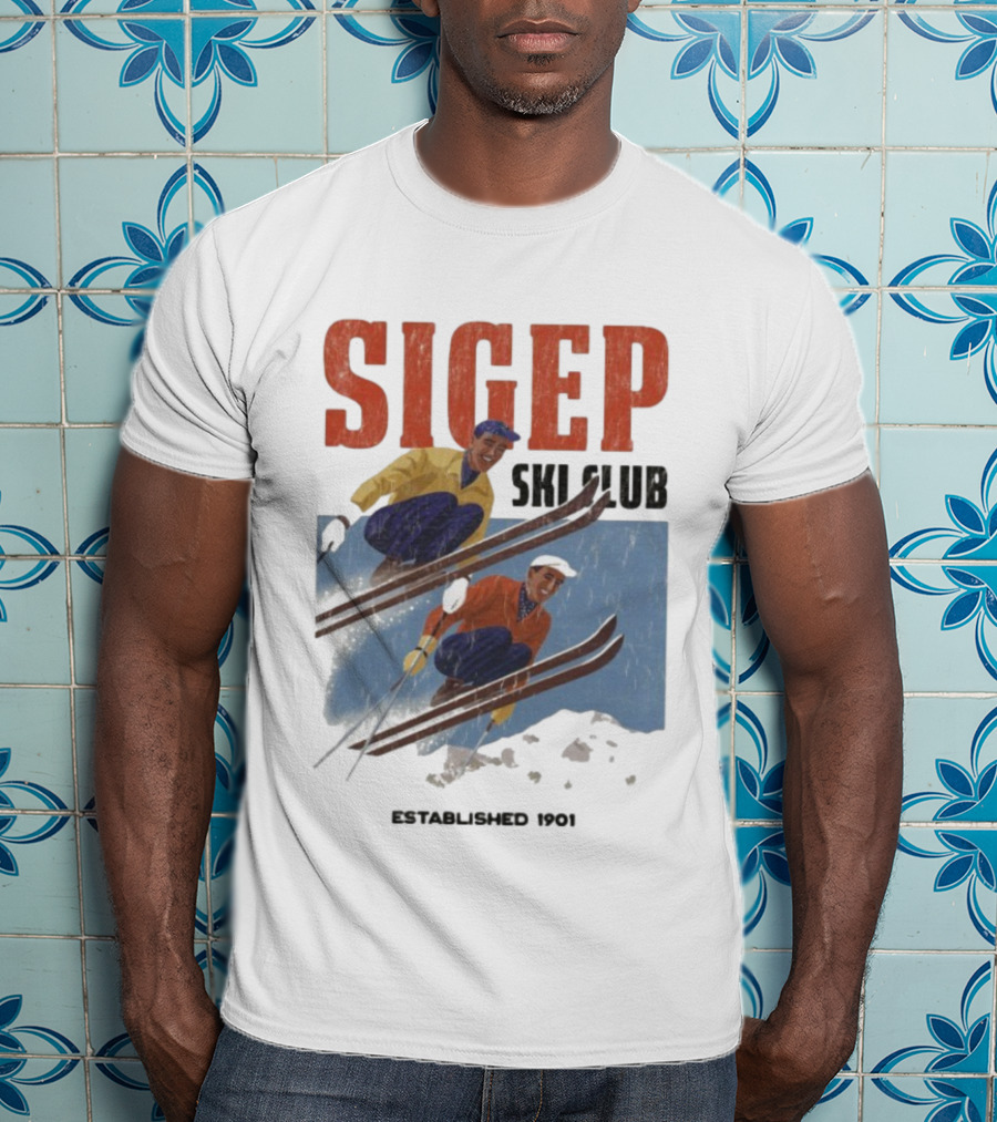 SIGEP Ski Club Est 1901 Sigma Phi Epsilon Retro Style T-Shirt