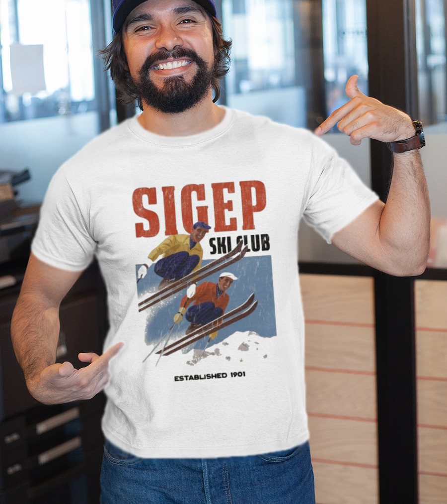 SIGEP Ski Club Est 1901 Sigma Phi Epsilon Retro Style T-Shirt