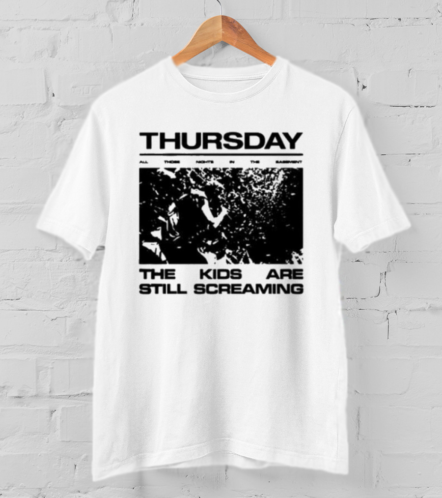 Thursday The Kids Are Still Screaming Grunge Style Vintage Comic Face T-Shirt