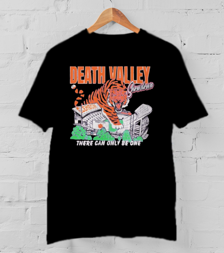 Clemson Tigers Death Valley Showdown There Can Only Be One Memorial Stadium T-Shirt