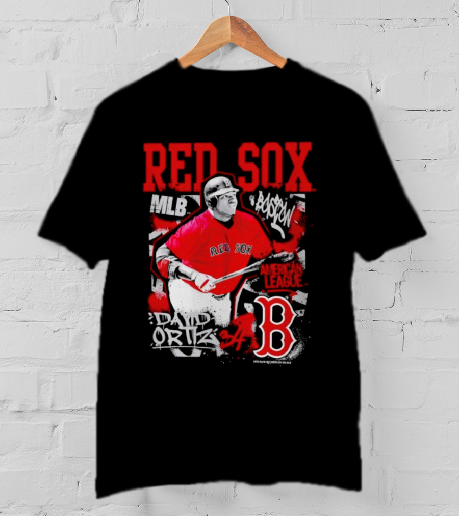 David Ortiz MLB Red Sox Cooperstown Star Moment Boston B T-Shirt