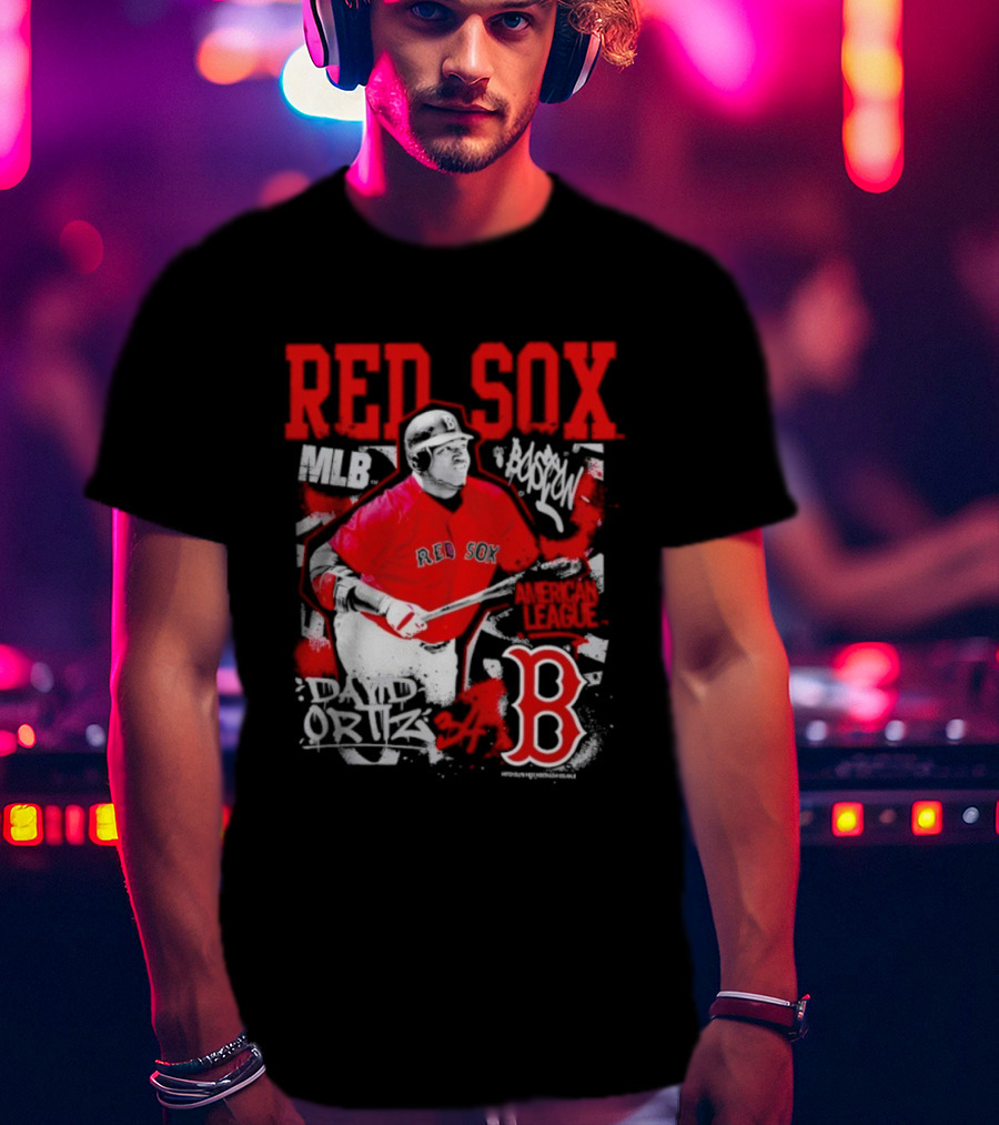 David Ortiz MLB Red Sox Cooperstown Star Moment Boston B T-Shirt