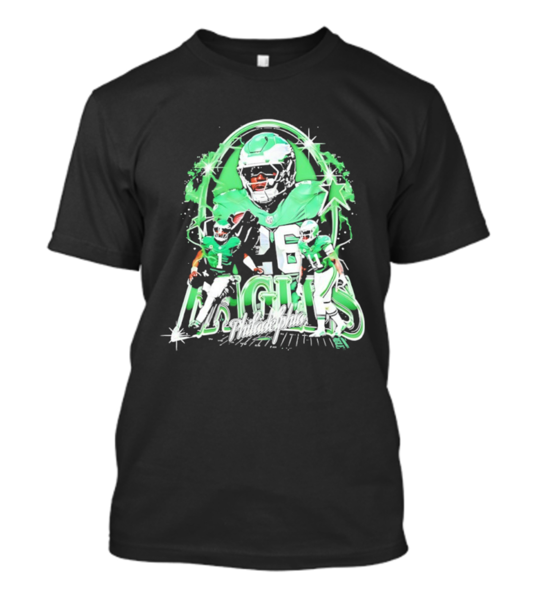 Philadelphia Eagles Jalen Hurts Charles Barkley AJ Brown Trio T-Shirt