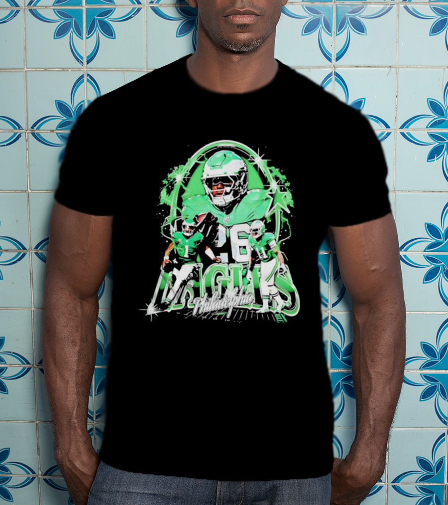 Philadelphia Eagles Jalen Hurts Charles Barkley AJ Brown Trio T-Shirt