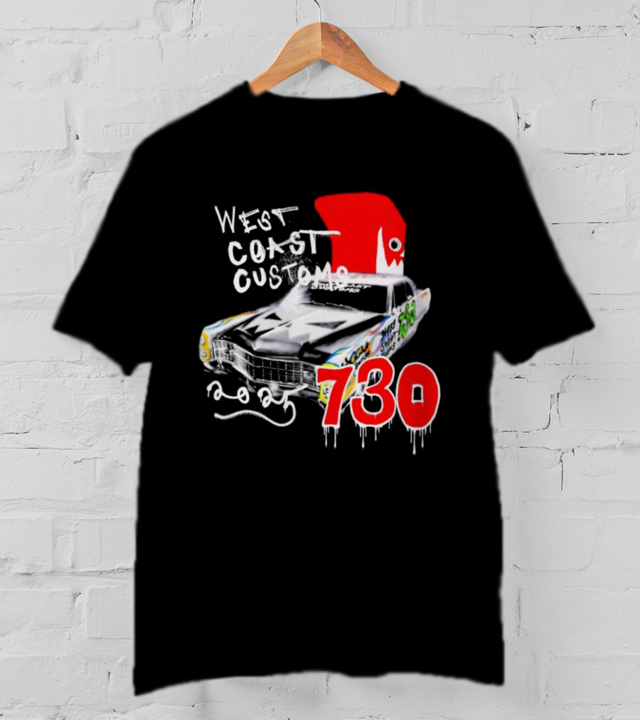 West Coast Customs 2025 Car With Red Shark Fin 730 T-Shirt