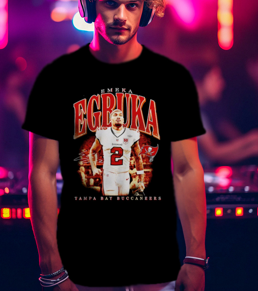 Emeka Egbuka Tampa Bay Buccaneers Egbuka 2 Football Player T-Shirt