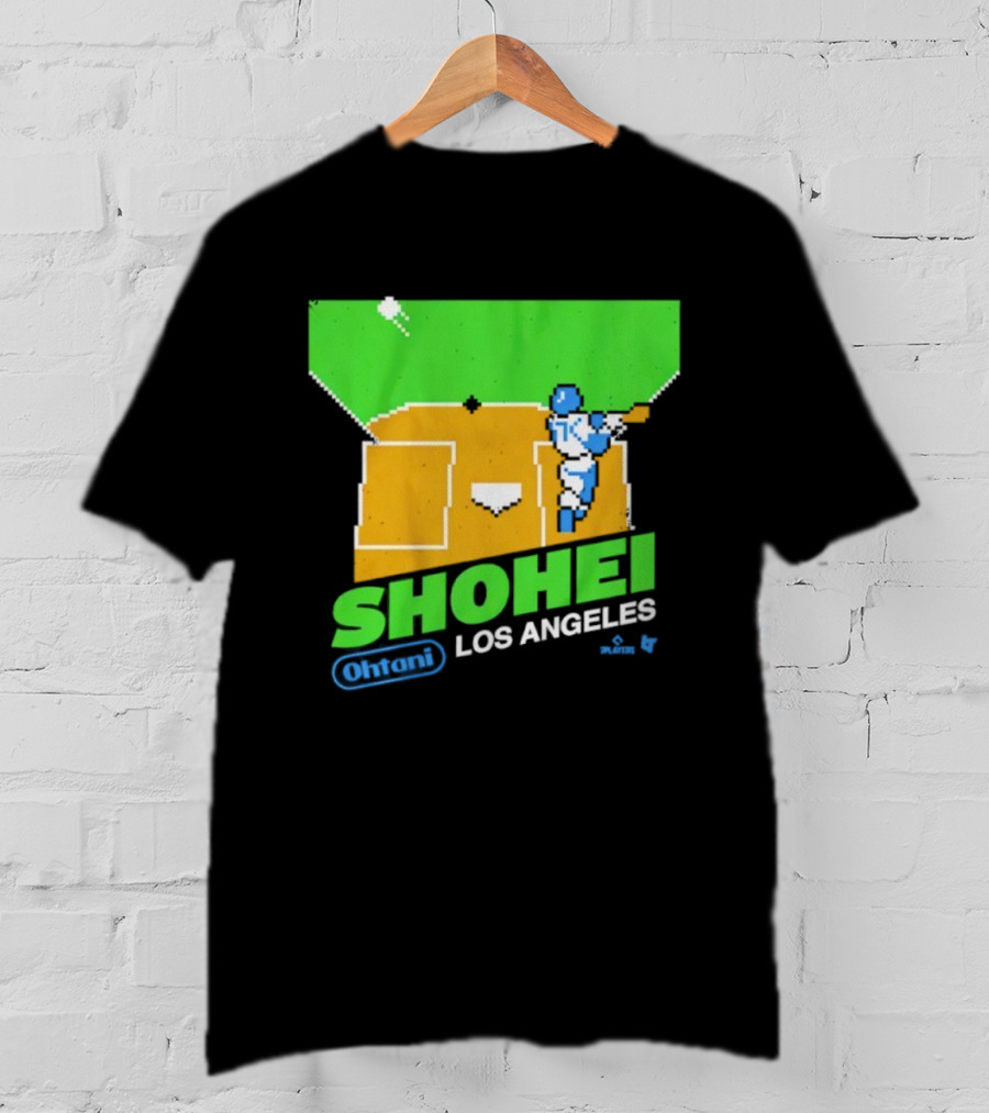 Shohei Ohtani Retro Los Angeles Pixel Art Baseball Game Style T-Shirt