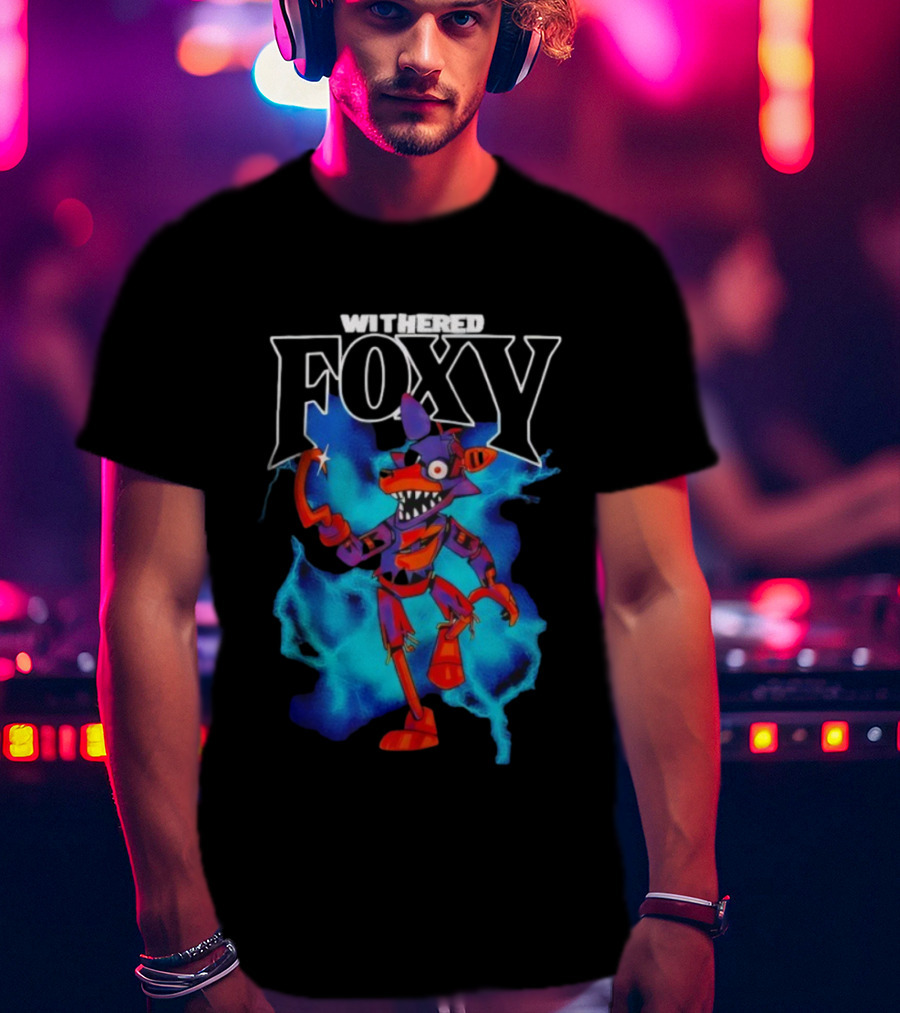 Withered Foxy Five Nights At Freddy’s Colorful Character Artwork T-Shirt