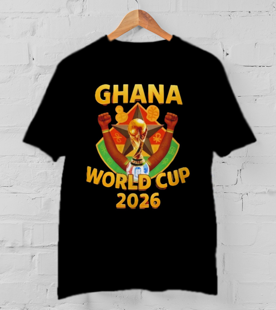 Ghana World Cup 2026 Soccer Trophy Celebration T-Shirt