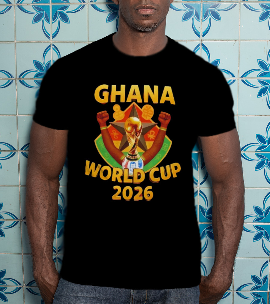 Ghana World Cup 2026 Soccer Trophy Celebration T-Shirt