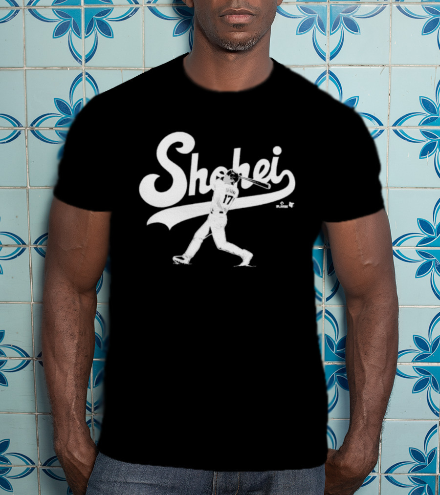 Shohei Ohtani Slugger Swing Baseball Player Action T-Shirt