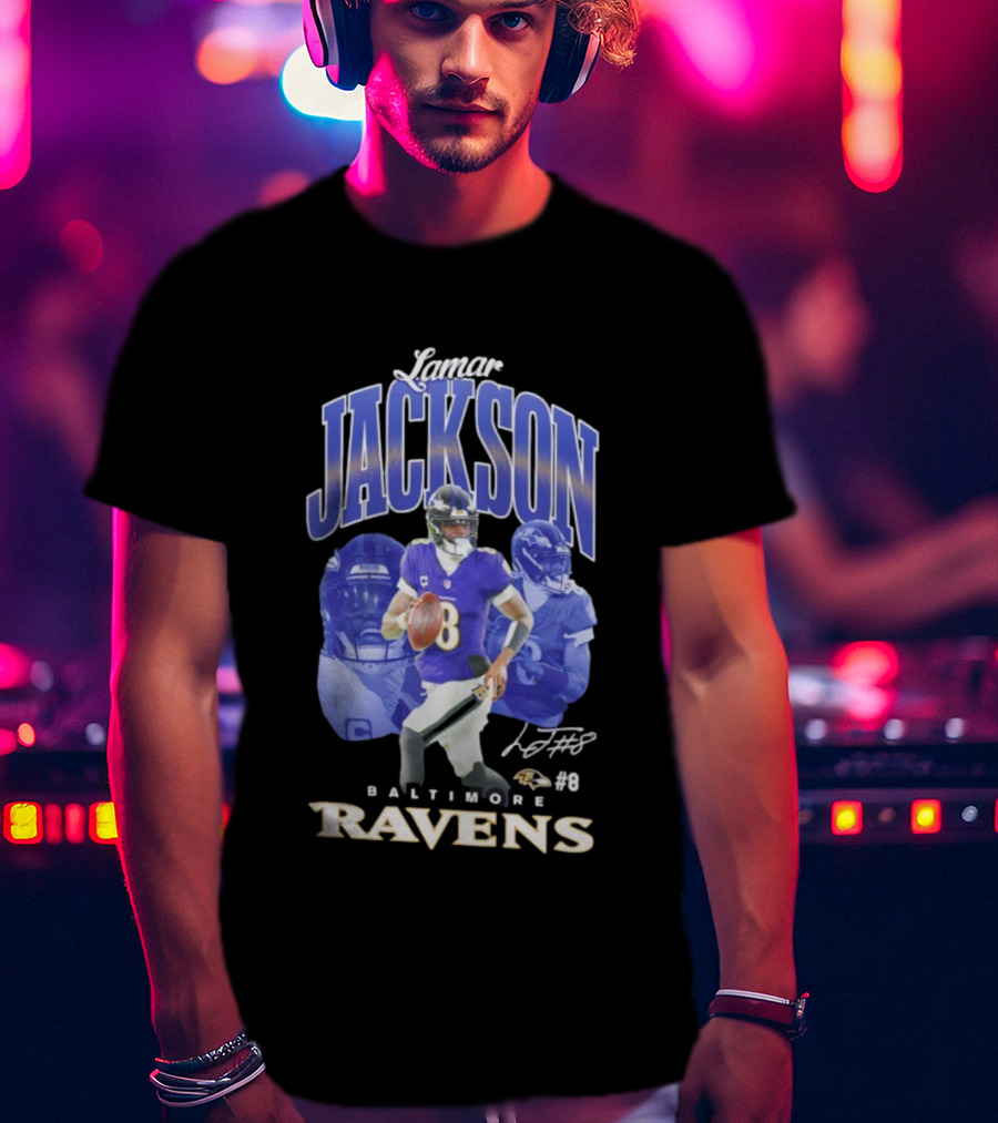 Lamar Jackson Baltimore Ravens #8 Outerstuff T-Shirt
