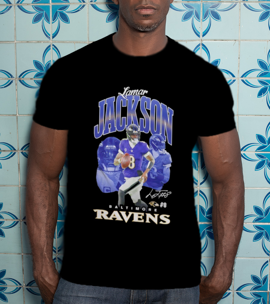 Lamar Jackson Baltimore Ravens #8 Outerstuff T-Shirt