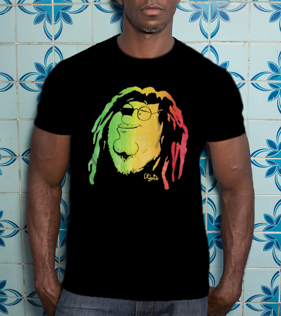 Family Guy Peter Griffin Rasta Colors Bob Marley Style T-Shirt