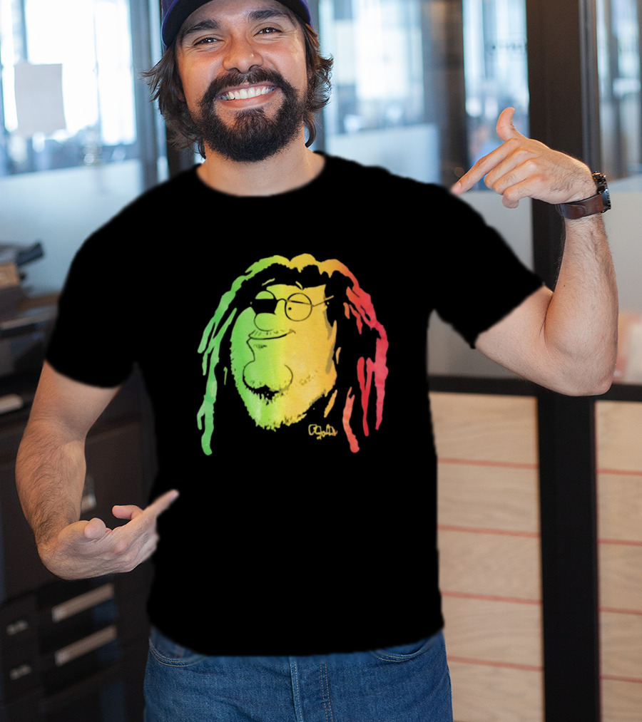 Family Guy Peter Griffin Rasta Colors Bob Marley Style T-Shirt