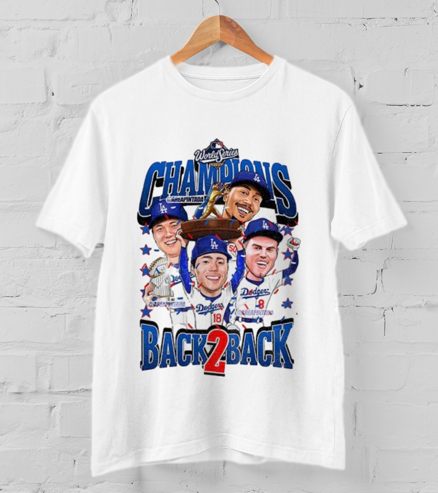 Los Angeles Dodgers World Series Champions Back 2 Back MLB Baseball 2025 T-Shirt